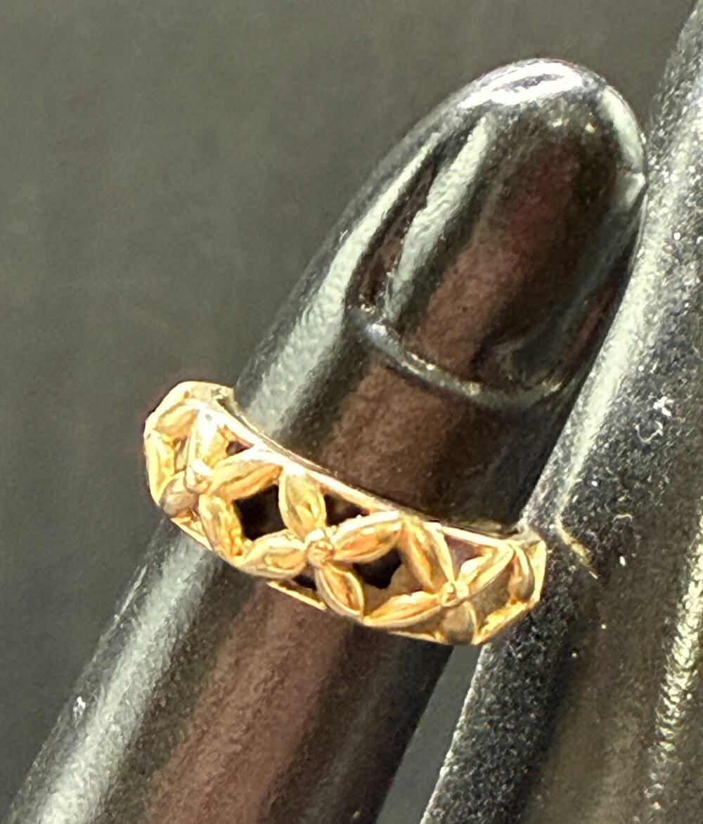 JCM 10K Solid Yellow Gold Toe Ring Openwork Flower Design 1.38g Dainty Size 2